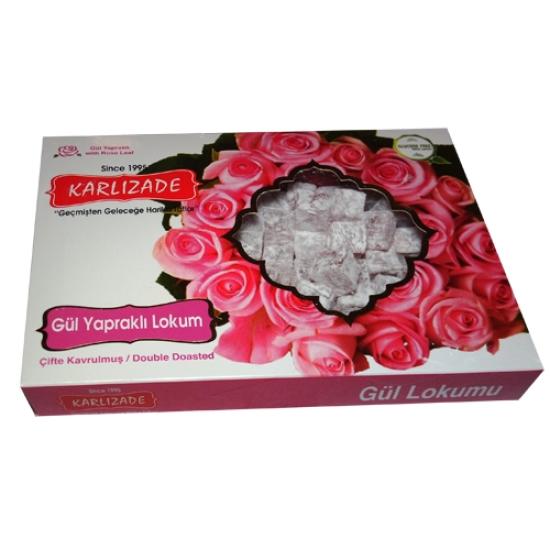 Rose Leaf Double Turkish Delight 250 Gr Kutu | KARLIZADE