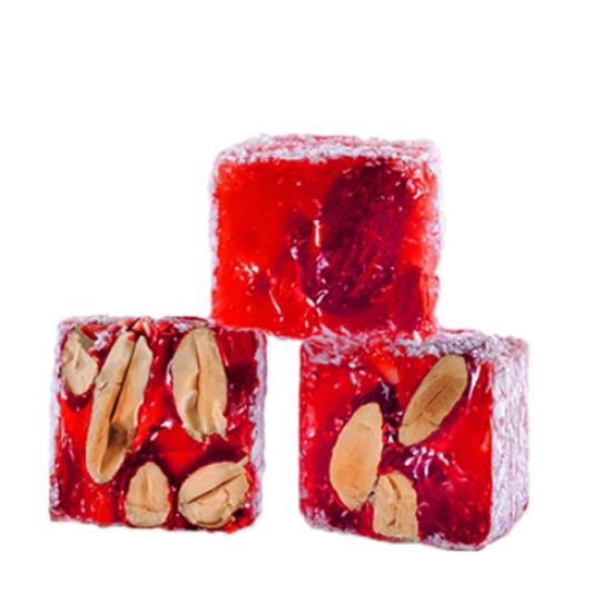 Coconut Rose Flavored With Almonds Double Turkish Delight (%20-23) 100 Gr Bucket | Karlızade